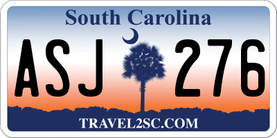 SC license plate ASJ276