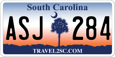 SC license plate ASJ284