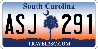 SC license plate ASJ291