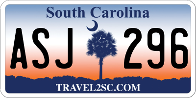 SC license plate ASJ296