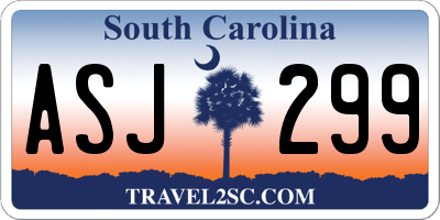 SC license plate ASJ299