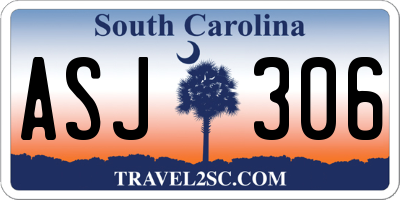 SC license plate ASJ306