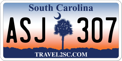 SC license plate ASJ307