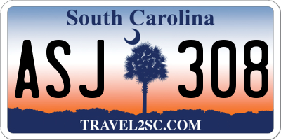 SC license plate ASJ308