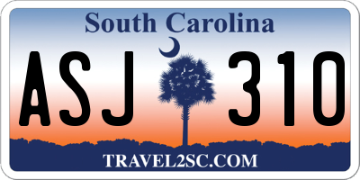SC license plate ASJ310