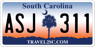 SC license plate ASJ311