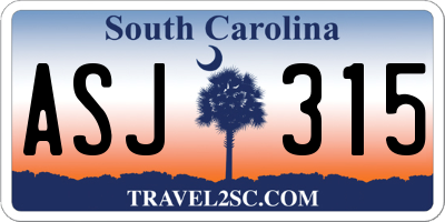 SC license plate ASJ315