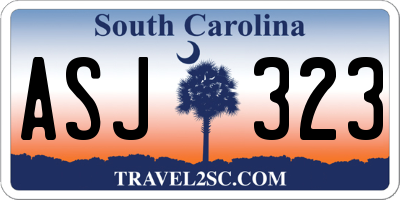 SC license plate ASJ323