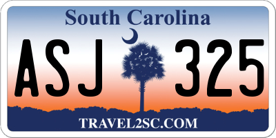 SC license plate ASJ325
