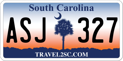 SC license plate ASJ327