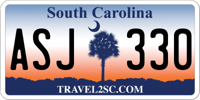 SC license plate ASJ330