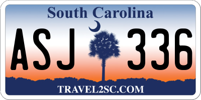 SC license plate ASJ336