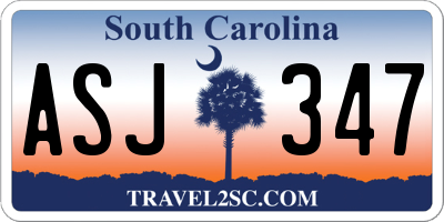 SC license plate ASJ347