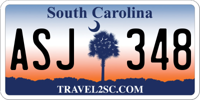 SC license plate ASJ348