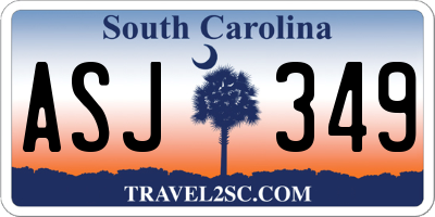 SC license plate ASJ349