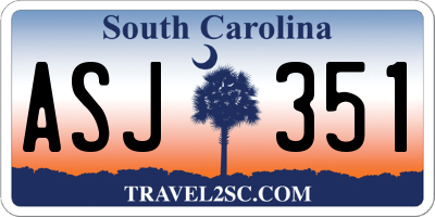 SC license plate ASJ351
