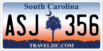 SC license plate ASJ356