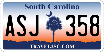 SC license plate ASJ358