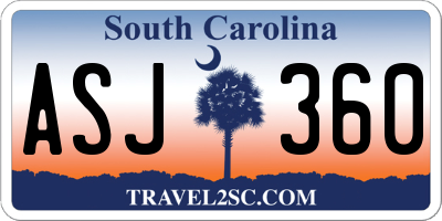 SC license plate ASJ360