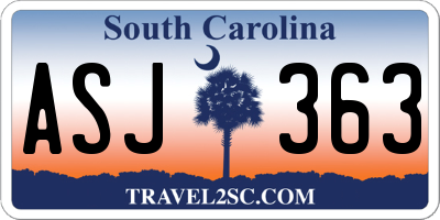 SC license plate ASJ363