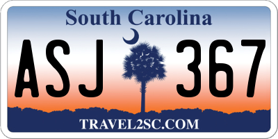 SC license plate ASJ367