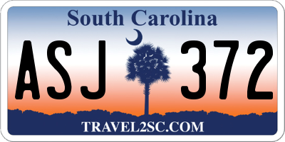 SC license plate ASJ372