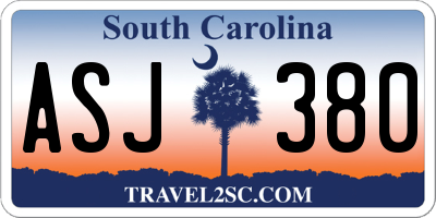 SC license plate ASJ380
