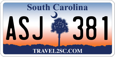 SC license plate ASJ381