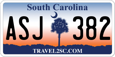 SC license plate ASJ382