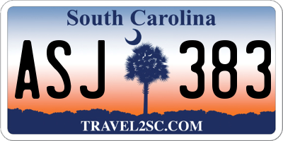 SC license plate ASJ383