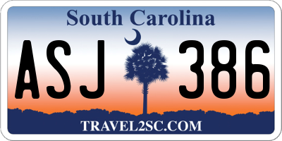 SC license plate ASJ386