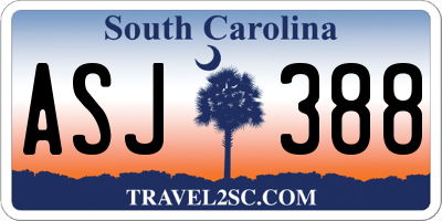 SC license plate ASJ388