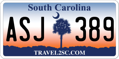 SC license plate ASJ389