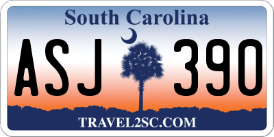 SC license plate ASJ390