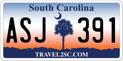 SC license plate ASJ391