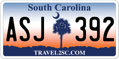 SC license plate ASJ392
