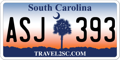 SC license plate ASJ393