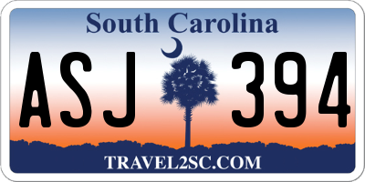 SC license plate ASJ394