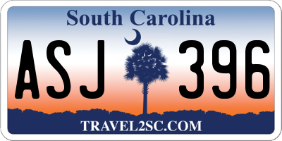 SC license plate ASJ396