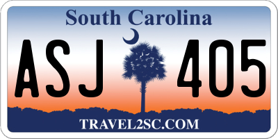 SC license plate ASJ405