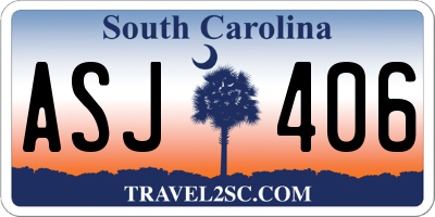 SC license plate ASJ406