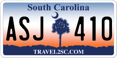 SC license plate ASJ410