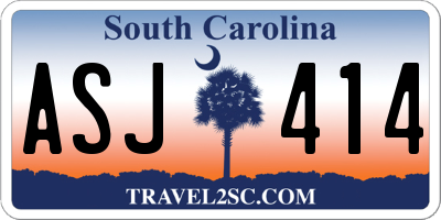 SC license plate ASJ414