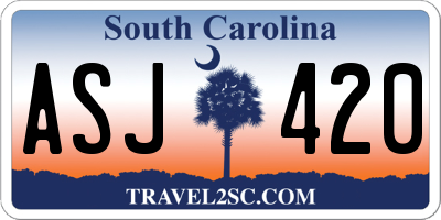 SC license plate ASJ420