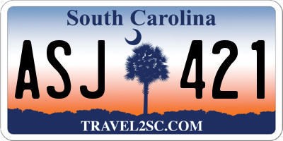 SC license plate ASJ421