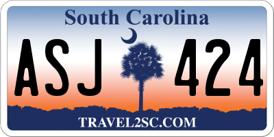 SC license plate ASJ424