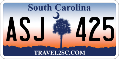 SC license plate ASJ425
