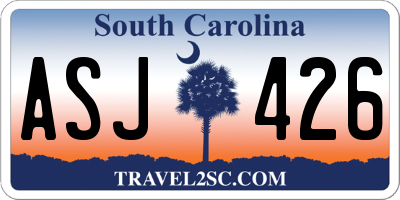 SC license plate ASJ426