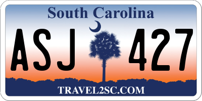 SC license plate ASJ427