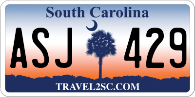 SC license plate ASJ429